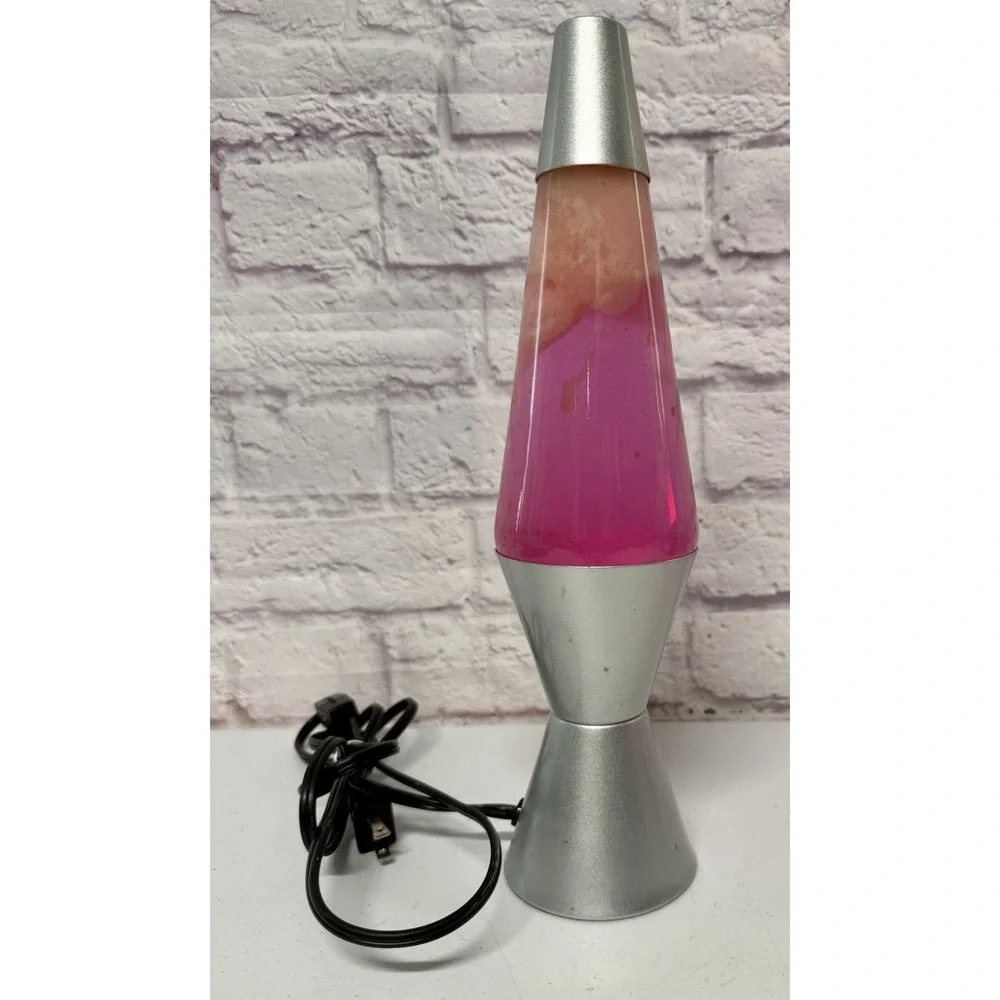 14.5 inch lava lamp Pink Fluid / Pink Wax *TESTED*